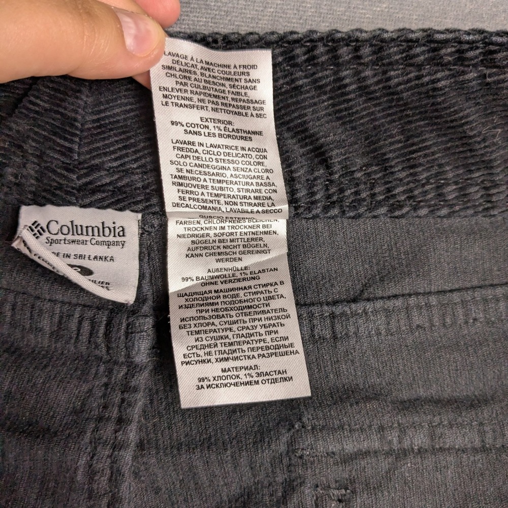 Columbia Pants Womens 12 Black AL8602 Corduroy Straight Leg Outdoor Stretch - Picture 8 of 11
